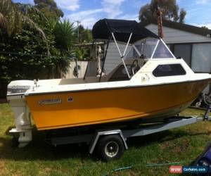 Classic STREAKER 15FT HALF CABIN 50HP JOHNSON OUTBOARD AND TRAILER CAN SHIP AUST WIDE for Sale