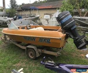 Classic 14.3FT Pride Cheater + Trailer With 115HP Mecruy A1 Cond SELLING CHEAP. for Sale