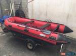 3.8 metre Tohatsu Europa Sport 380 red inflatable SIB with trailer for Sale