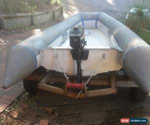 Classic 3.5m Rib inflatable boat, with trailer & 3.5hp Tohatsu outboard, dinghy tender for Sale