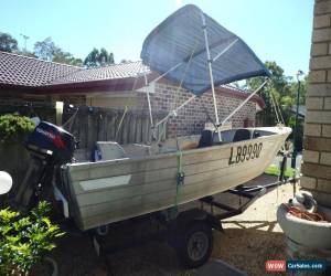 Classic aluminium boat and outboard motor for Sale