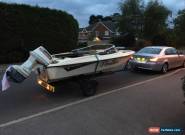 14ft Fletcher speedboat WITH 80hp JOHNSON ENGINE & TRAILER. Project boat  for Sale