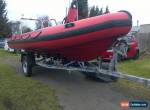 Rib Boat Narwhal 5.8 and Trailer NO OUTBOARD Dive Boat Speed Boat Engine Removed for Sale