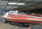 Classic fletcher 18ft speed boat project no engine but on a twin axle trailer  for Sale
