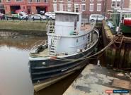 65ft Tug Boat, Expedition Yacht Conversion, Houseboat, Steel Boat, Barge  for Sale